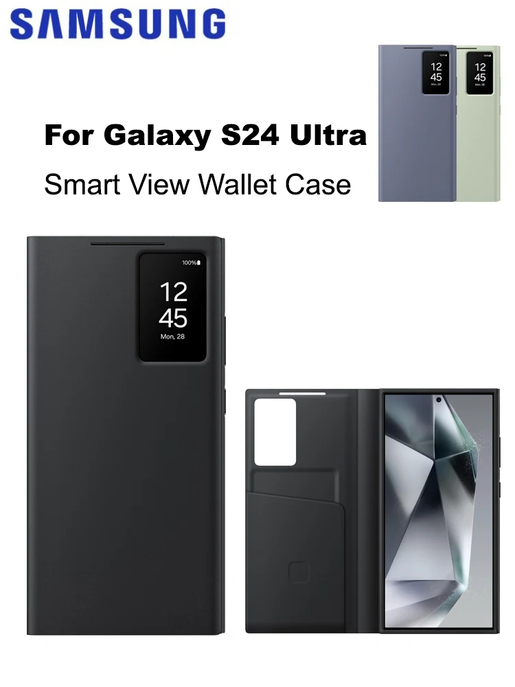 Oryginalne etui Smart View Wallet Flip Case do Samsung Galaxy S24 Ultra S24Ultra SM-S928B, pokrowiec na telefon Smart View — zdjęcie produktu 7