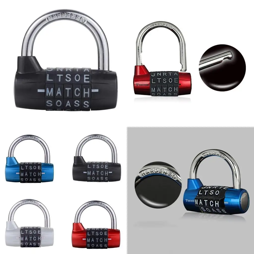 

Gym Locker Lock 5 Letter Word Lock 5 Digit Combination Lock Safety Padlock Sport