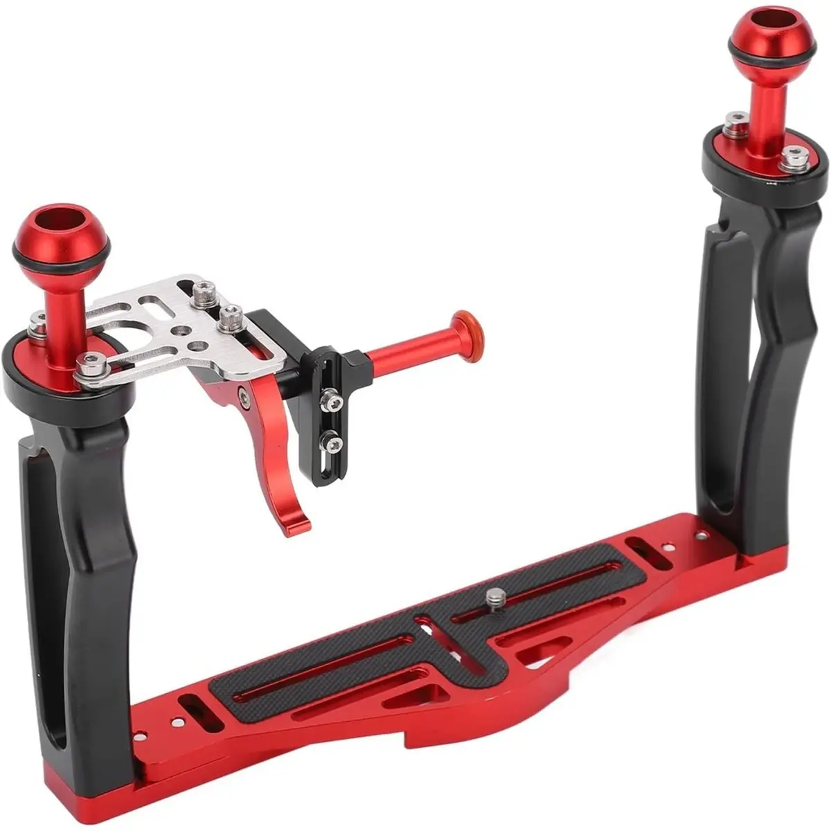 1set Aluminum Alloy Dual Handle Stabilizer with Shutter Underwater Camera Tray Aluminum Alloy