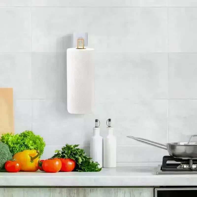 Paper Towel Rack Wall Mounted Toilet Paper Storage Rack Iron Paper Towel Storage Rack Roll Holder Toilet