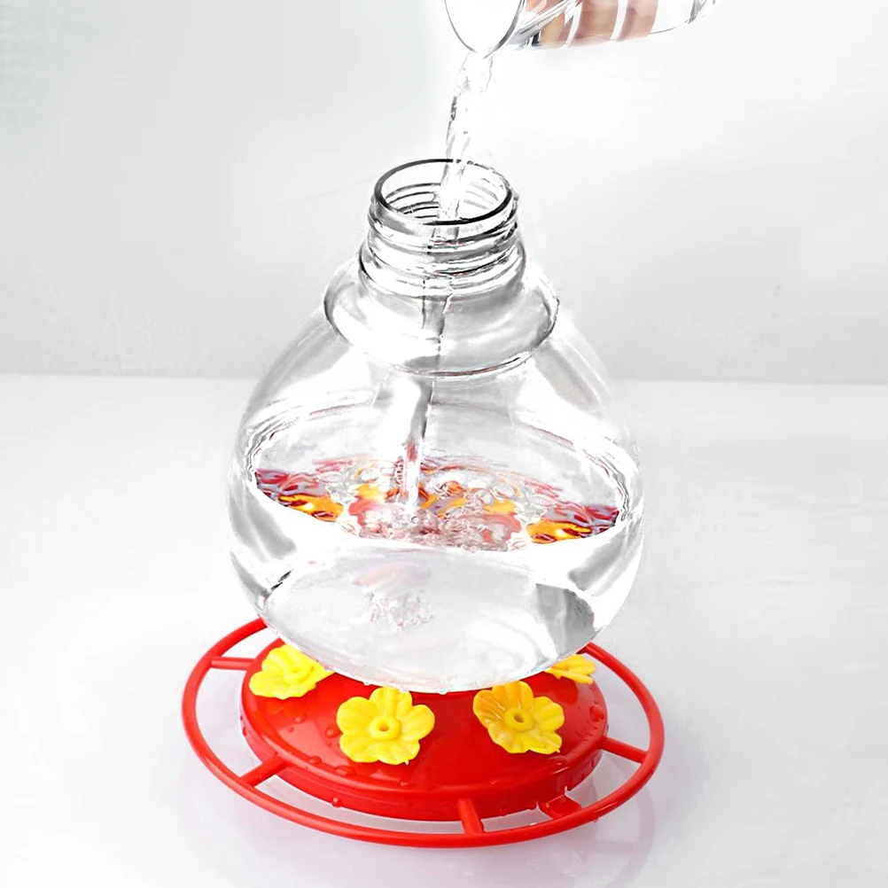 

1200ml Transparent Hummingbird Feeder Plastic Outdoor Hanging Bird Feeders Durable PP Material Wild Bird Feeder Container Garden