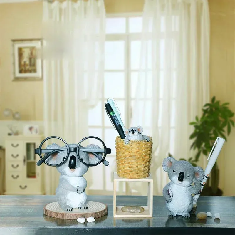 Koala Bear Animal Eyeglass Holder Retainer,Sunglass Holder Spectacle Holder Eyeglass Display Stand Office Home Decoration Gift