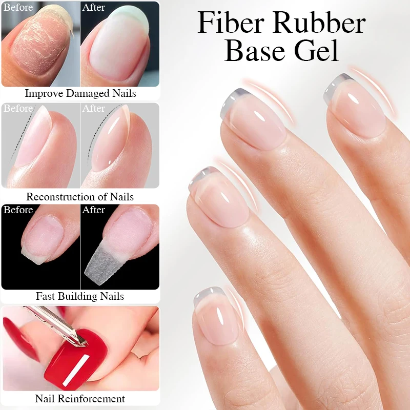 PUENTE 2 teile/satz 50ML Quick-Build Fiberglas Gel Kristall Top Coat Gel Nagellack Verbessern Beschädigte Nägel Konstruktion UV lack