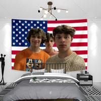 Sturniolo Triplets Tapestry Funny Meme Pink Flags Art Posters Wall Hanging Tapestry Aesthetic Room Bedroom Decoration Background