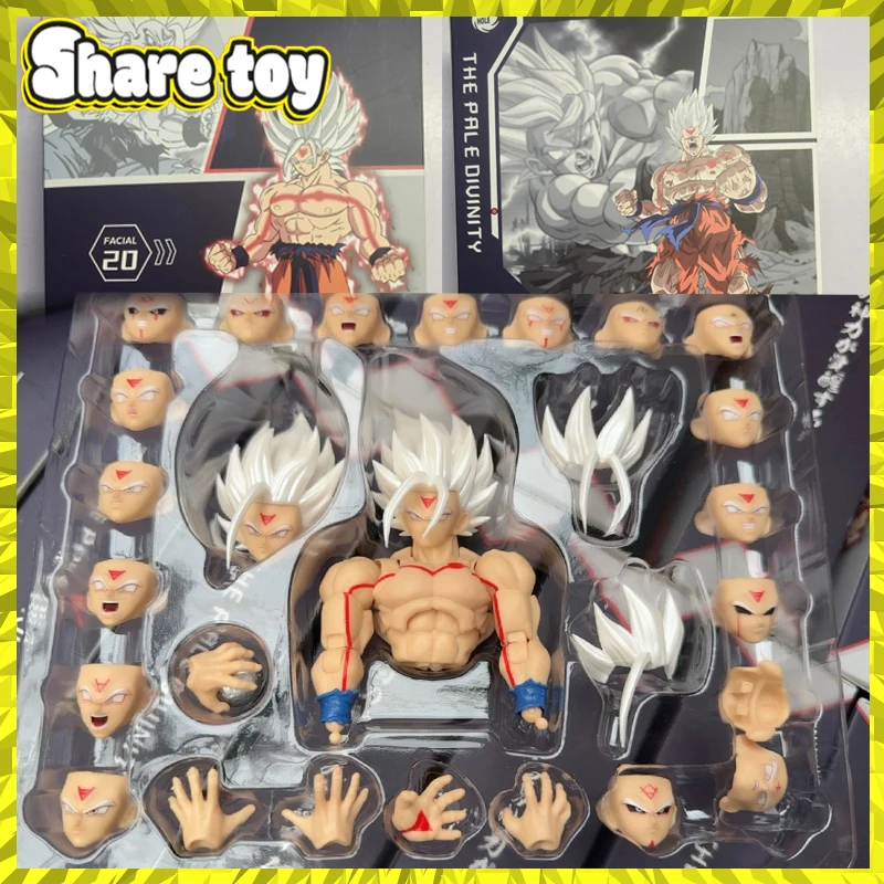 

Black Hole Studio Dragon Ball Son Goku Action Figure White God PVC Upper Body Plainface Carving SHF Accessory Kit Toy ﻿
