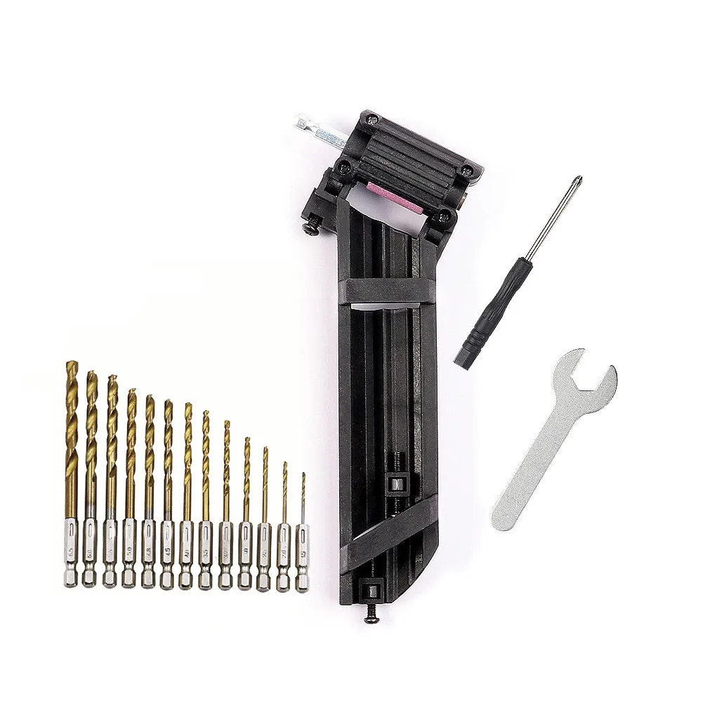 /HSS /Coated /Hex Shank Drill Bit Set 1.5-6.5mm With Portable Electric Drill Sharpener Grinder For Wood Metal Plastic DIY Tool K