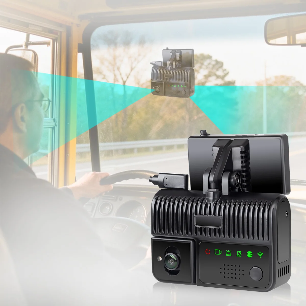 4G Dual Lens Dashcam ADAS GPS Front/Rear Camera WIFI Fleet Management Platform Monitor Tracking Trucks Taxi