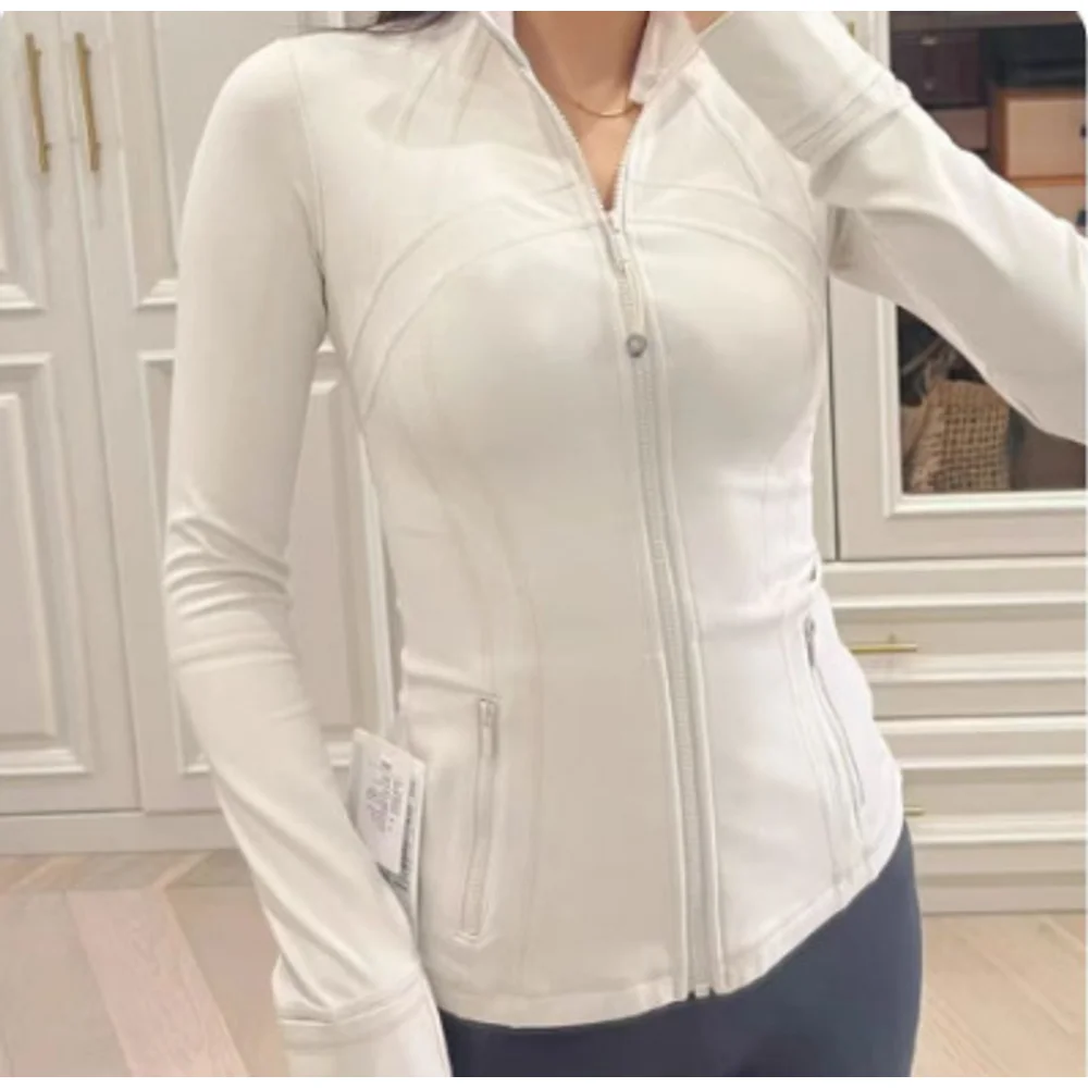 2026 Lu Jacke Fitness Sport Schnelltrocknend Figurbetont Schmeichelhaft Gebürstetes Langarm-Yoga-Oberteil Zitronenfarbenes Shirt