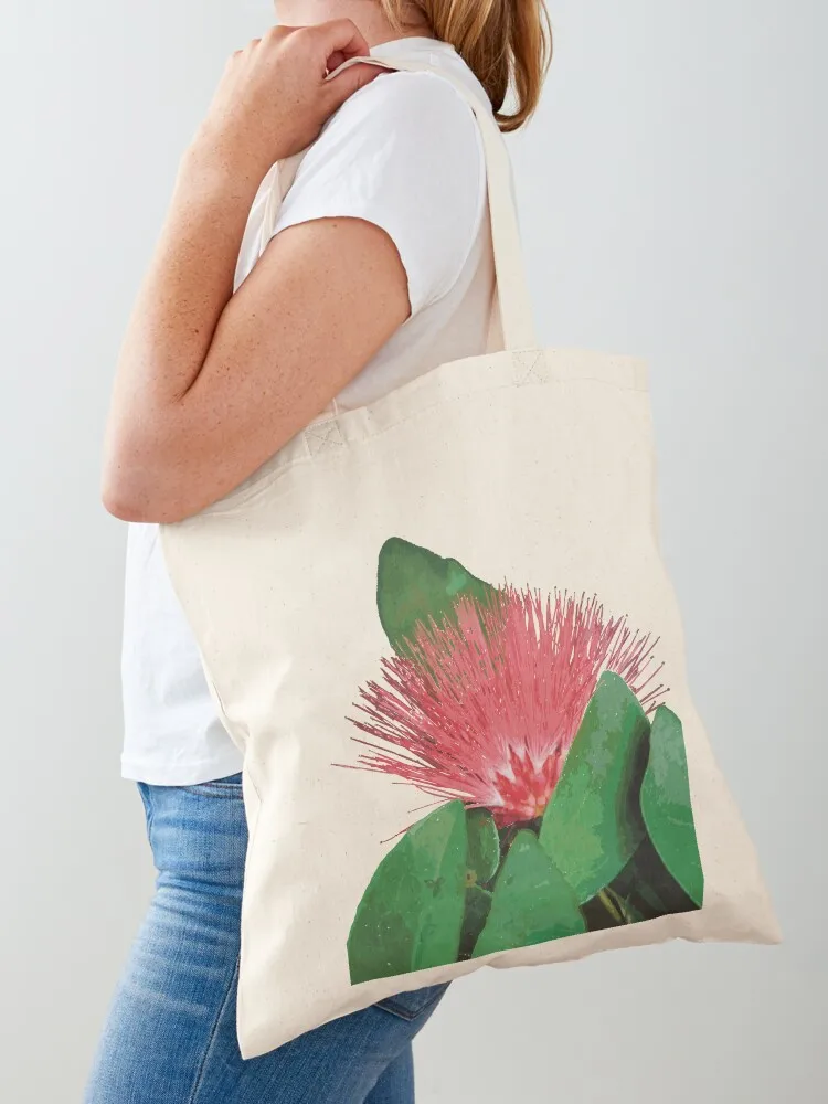 

‘ōhi’a Lehua, native Hawaiian plant Tote Bag custom fabric bag Shopper canvas tote bag tote screen