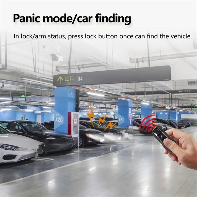 إنذار ضد السرقة عن بعد مناسب لبورشه ماكان 2014-2018 إصبع بدء تشغيل السيارات قفل القرب فتح #6