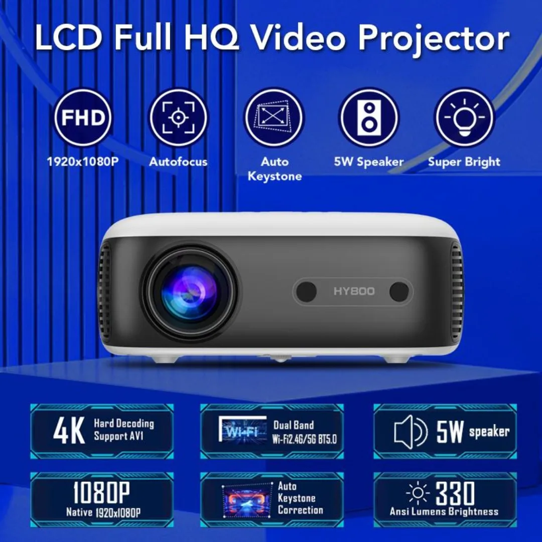 HY800 4K Android 11 Projector Dual Wifi 2.4/5.0/6.0 330ANSI Allwinner H713 2+32GB 1920*1080P Cinema Portable Projetor