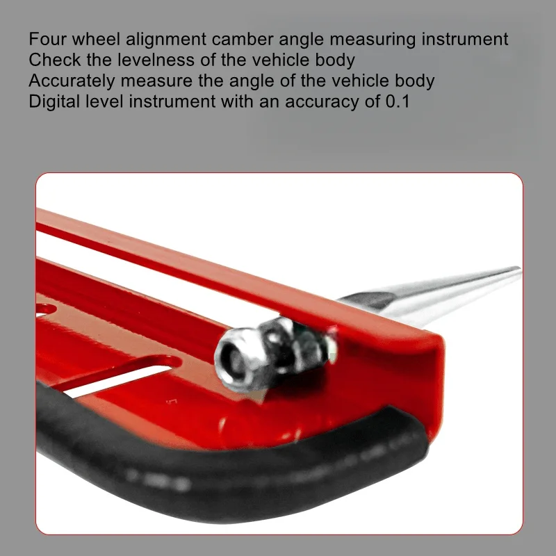 Four wheel alignment instrument with camber angle measuring device and high-precision magnetic electronic level