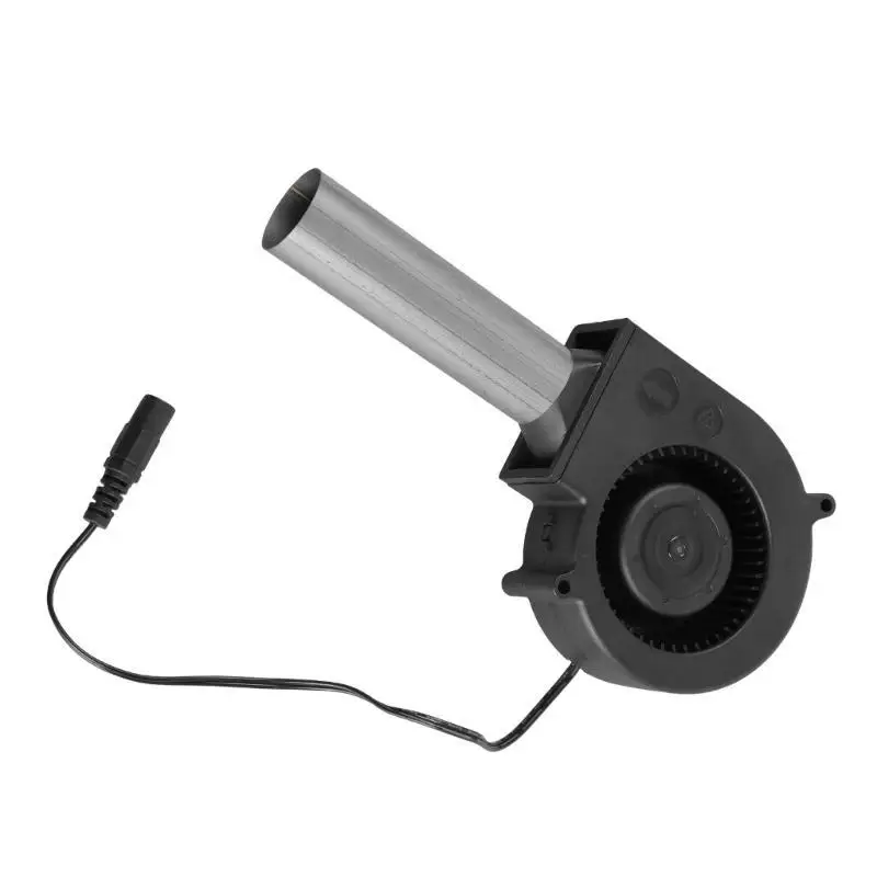 652F مروحة منفاخ متعددة الأغراض 12 فولت مع مخرج أنبوب معدني لبدء الحريق والتهوية مجهزة بأنبوب من الفولاذ المقاوم للصدأ
