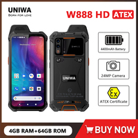 UNIWA W888 ATEX Explosion IP68 Walkie Talkie 6.3 Inch HD Octa Core 4GB 64GB 4400mAh Smartphone Andriod NFC ATEX Certificate