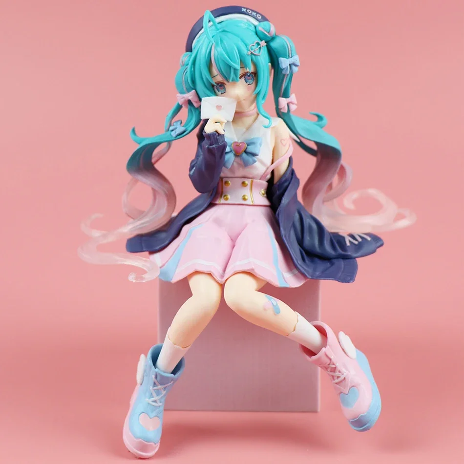 New Anime Hatsune Miku 14cm Virtual Singer Manga Statue Figurines Model Toys computer desk cake decoration cute toys