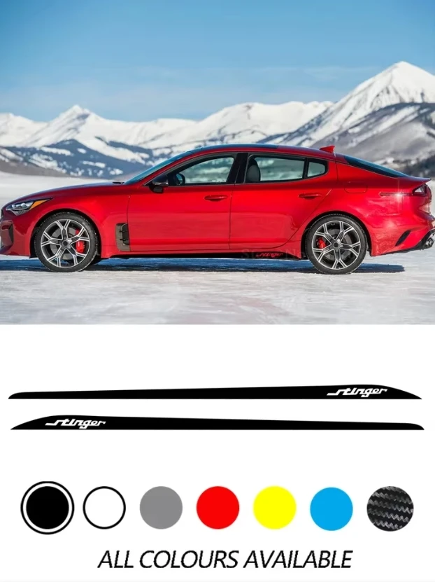 Für KIA Stinger GT GTS Auto Tür Beide Seite Rock Aufkleber Auto Körper Dekor Vinyl Aufkleber Racing Sport Streifen Auto Zubehör