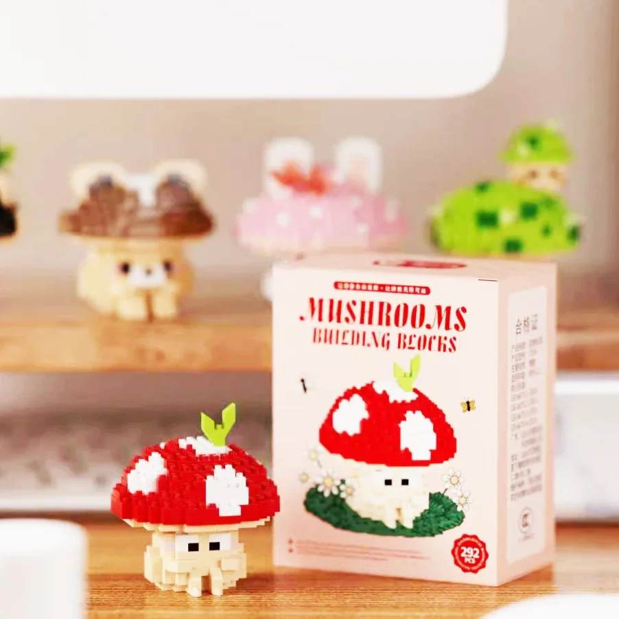 Micro blocs de construction de plantes amusantes pour enfants, puzzle de légumes bricolage, modèle 3D, mini figurines en brique, jouet Kawaii, chambre plus lente, cadeau de Noël