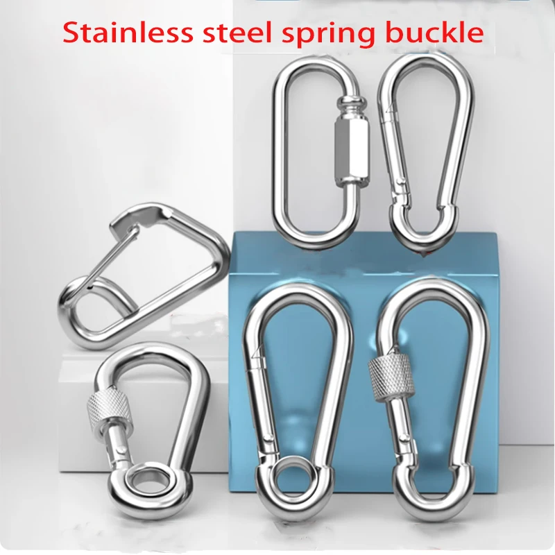 M4 ~ M14 الربيع وصلة سريعة مشبك حلقة مع المسمار في الهواء الطلق تسلق والعتاد حلقة تسلق السلامة هوك طقم السفر معدات التخييم #2