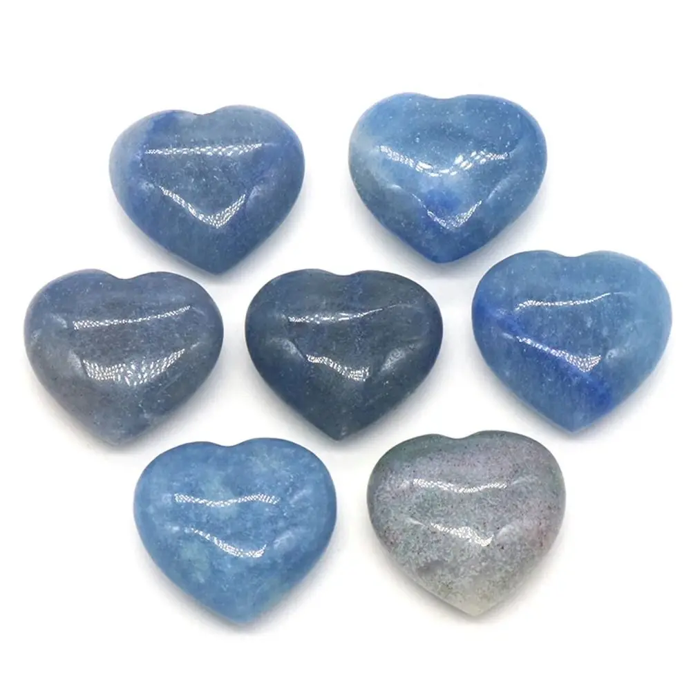 Funny Gemstone Natural Crystal Stones Natural Non-porous Heart-shaped Stone 20mm Crystal Quartz Crystal Ornaments Home Decor