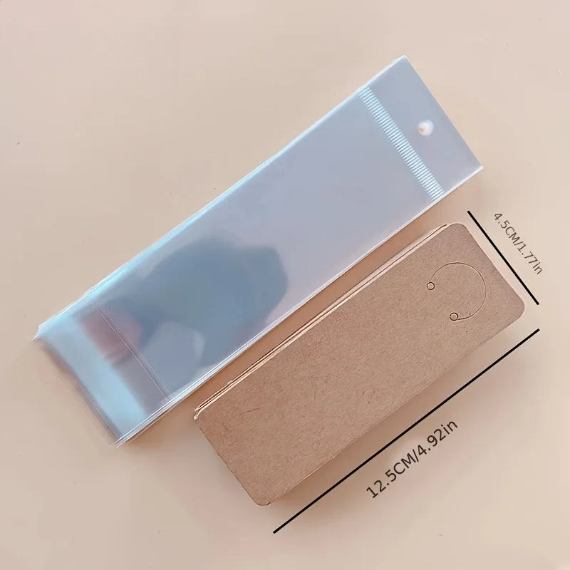300sets Keychain Display Packaging Cards with Clear Bag Jewelry Organizer Stands for Retail Craft Shows Beading & Jewelry Making