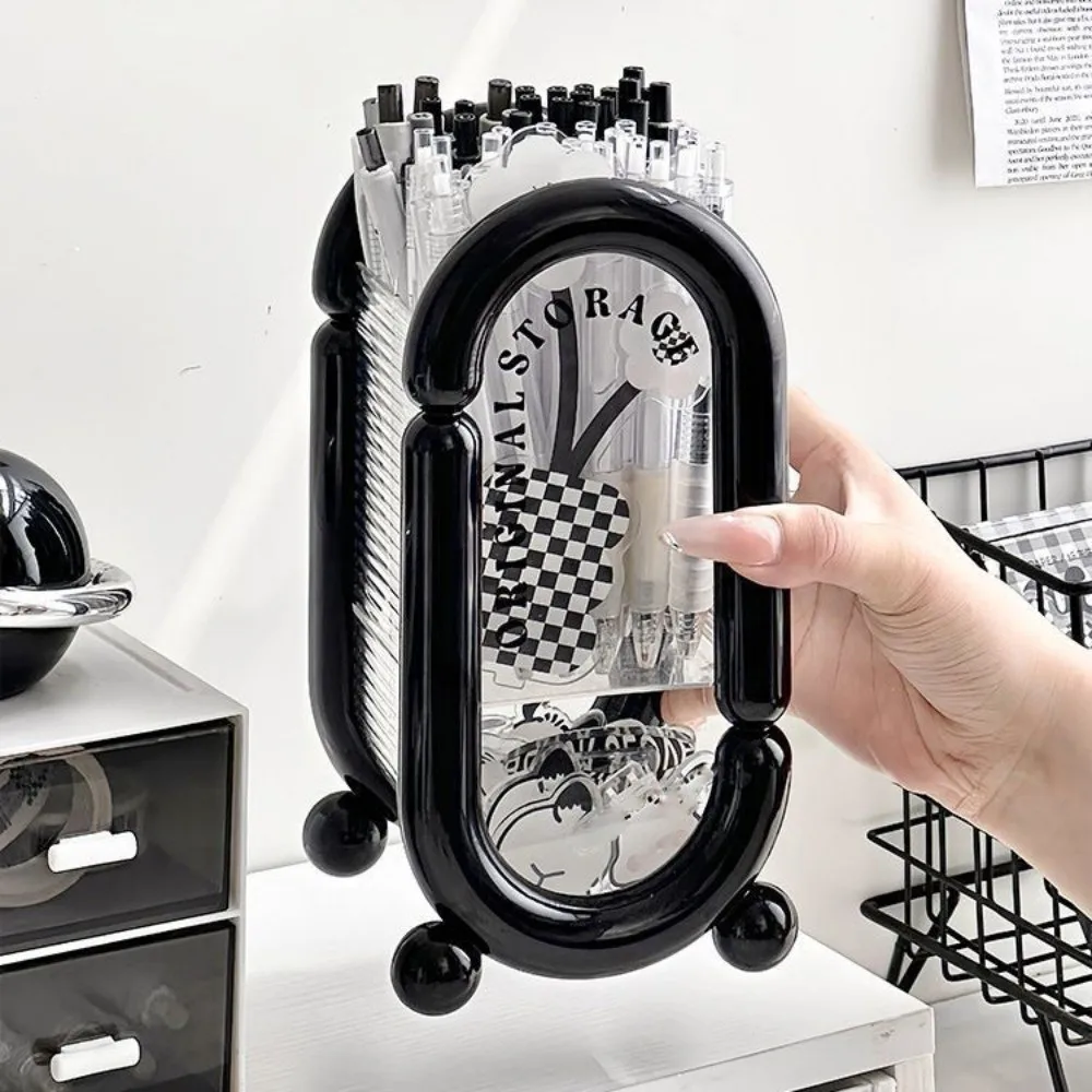 

Large Capacity Pen Holder Multi-function Tabletop Storage Pen Storage Box Simple Home Office Stationery Organizer Stand
