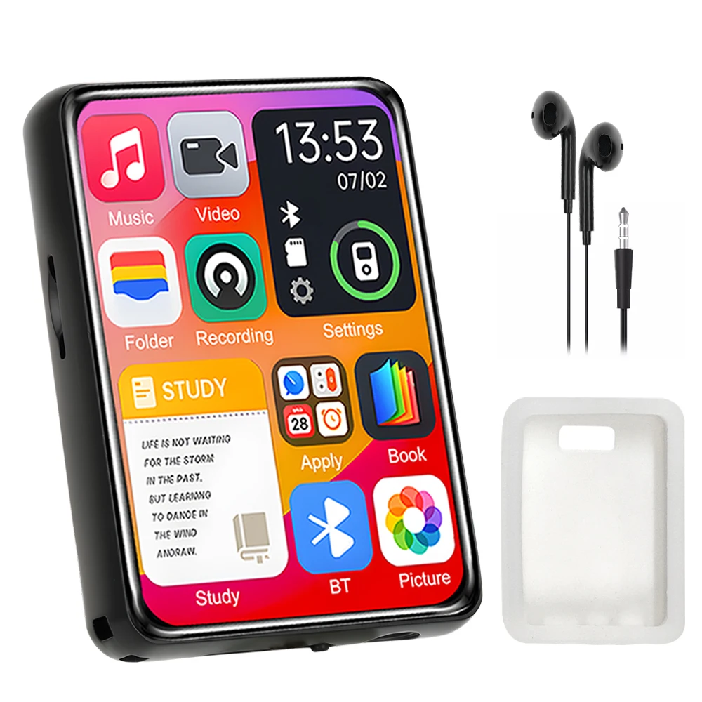 occkic 2,4 Zoll Touchscreen MP3-Player Bluetooth 5.4 Eingebauter Lautsprecher Tragbarer HiFi-Musik-Player MP3 Walkman mit E-Book/Aufnahme 3