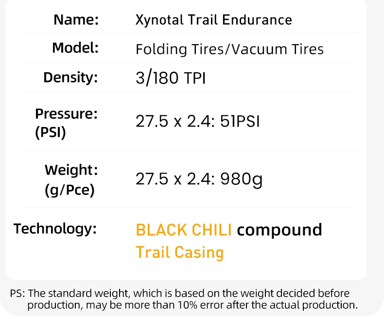 Continental Xynotal Mountainbike-Reifenfelge 27,5/29 MTB Tubeless Ready Anti Puncture 180TPI Faltreifen Off-Road Downhill-Reifen – Detail 3