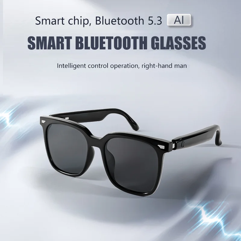 

LIGE новые умные очки с голосовым помощником AI, Bluetooth, говорящая музыкальная гарнитура с функцией громкой связи и динамиком, модные умные солнцезащитные очки для женщин