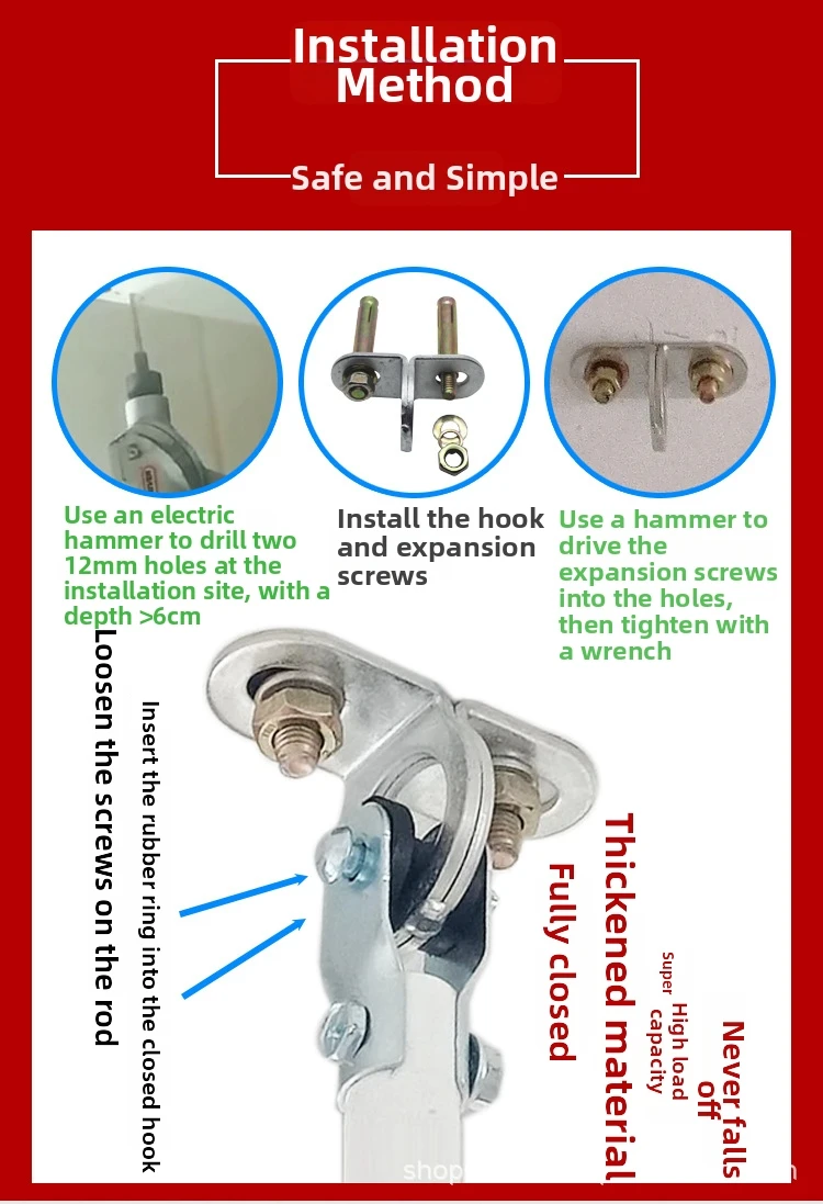 2pcs Steel Ceiling Mounting Hooks for Fan For Chandelier Light Fixture Wall Mounted Iron Hook 88 x 32 mm Silver Finish