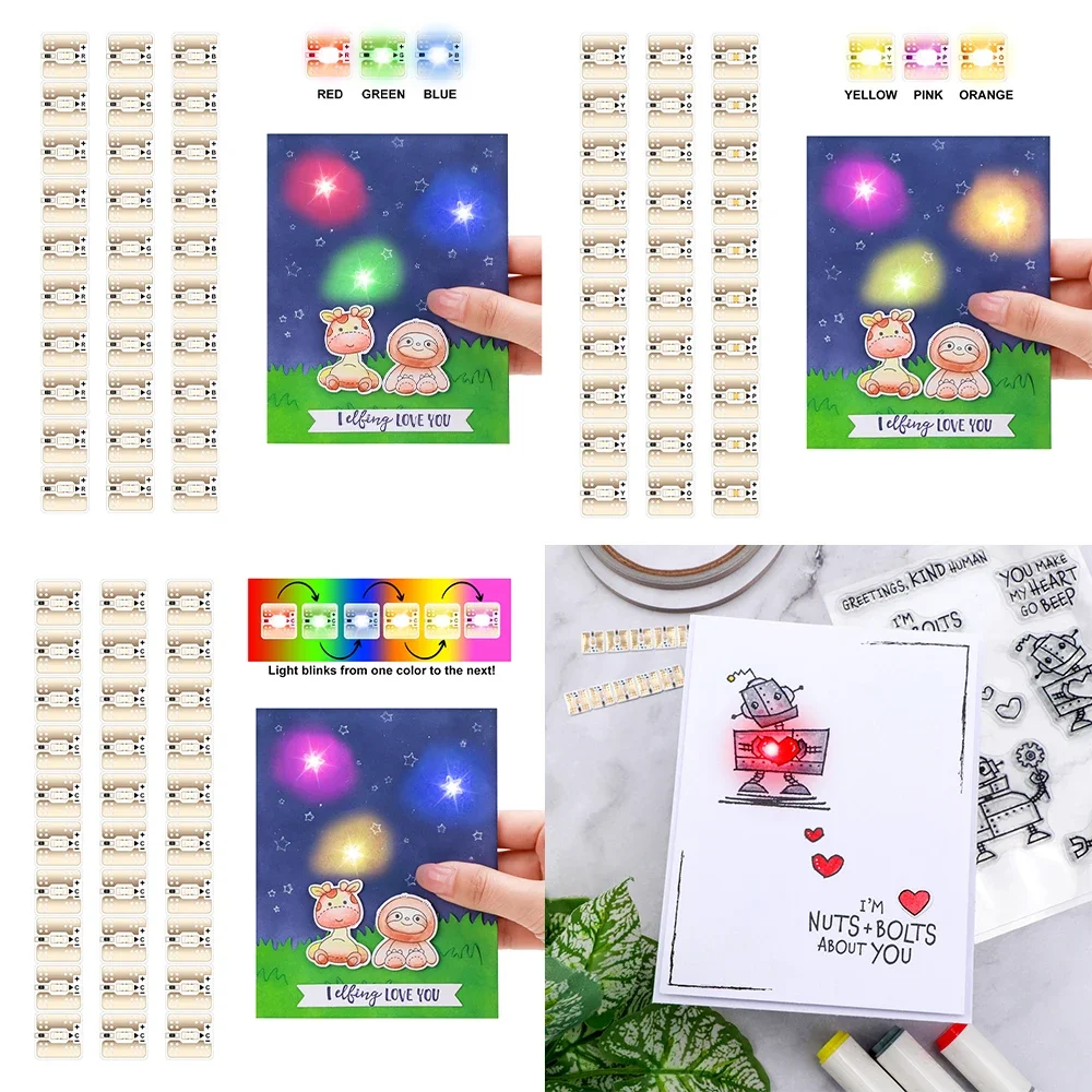 Colorful LED Circuit Stickers Fabric Tape For Light-up Cards Craft Kit Making Light-Up Cards DIY Interactive Card Project 2025