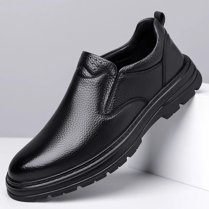 

Soft Sole New Designer Soft Leather Shoes for Men Spring Autumn Lace Driving Shoes Male Fashion business Casual Shoe Man
