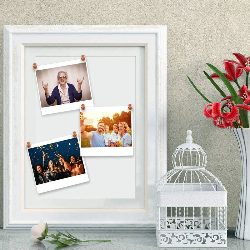 50 stuks houten punaises, standaard, houten punaises decoratief voor kaartfoto's kalender thuiskantoor met doos