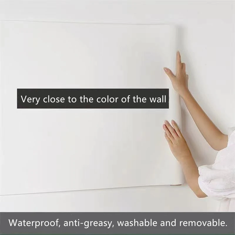 Pure White Wallpaper Self-adhesive Waterproof And Moisture-proof Dormitory Wall Sticker Ceiling Wall Renovation PVC Wallpaper