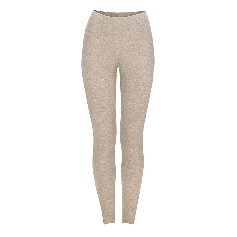 

Women's High Quality Solid Loose Knitted Lounge Style Casual Cashmere Pants Womens