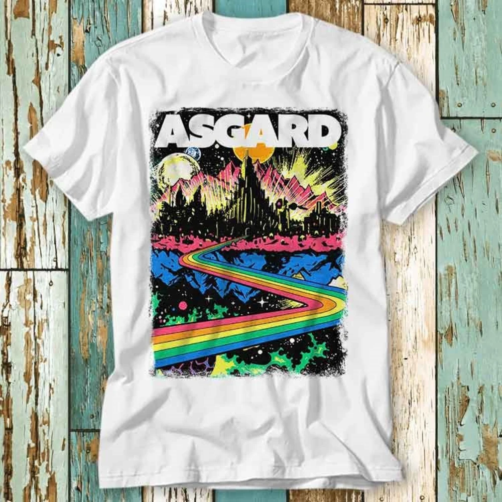 

Welcome to Asgard, the land of the gods! Odin poster, Thor, Loki T-shirt. Unisex pure cotton casual T-shirt for all seasons.
