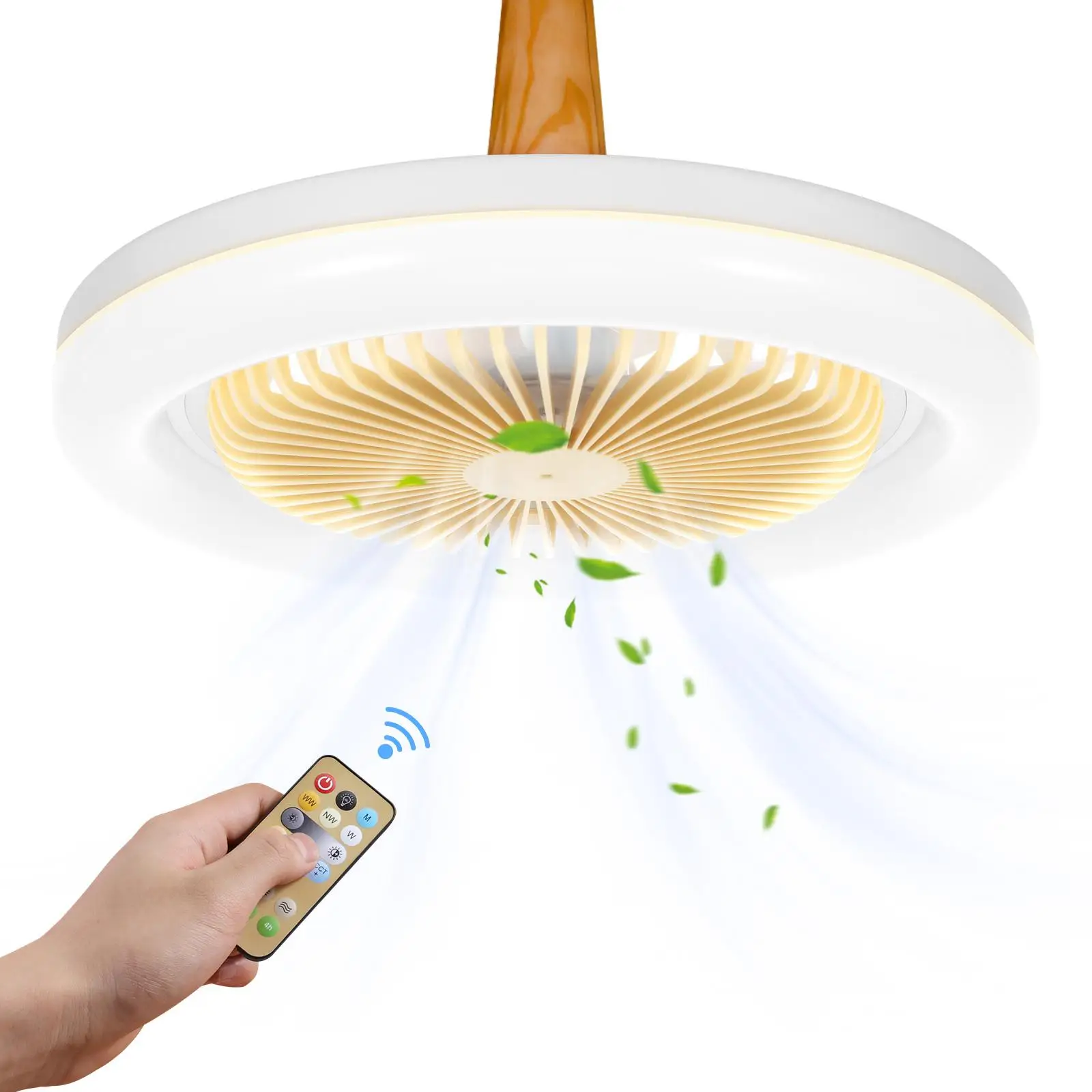 스마트 조명 조절 가능한 LED 천장 팬 라이트 이미지