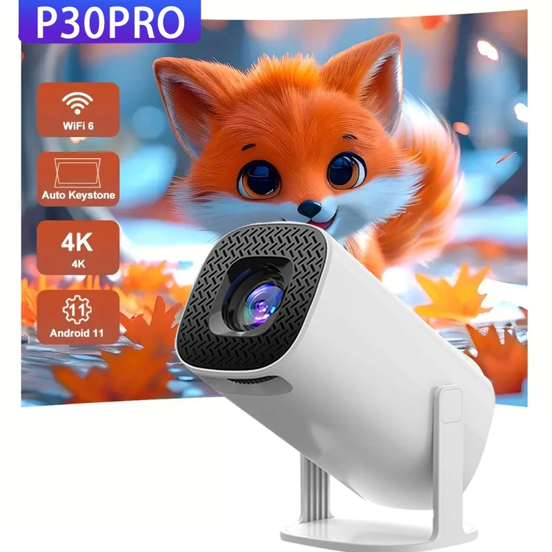 

P30PRO Android11 Mini Projector 4K 720P 160ANSI Allwinner H713 Home Cinema Portable Projector,Glow Party Supplies,Upgrated HY300