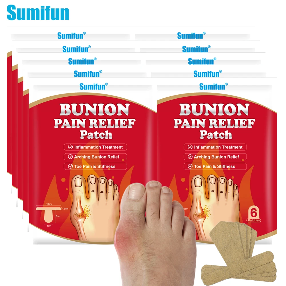 

60/90/120Pcs Sumifun Bunion Treatment Patches Toe Gout Hallux Valgus Pain Relief Sticker Foot Swelling Ache Care Medical Plaster