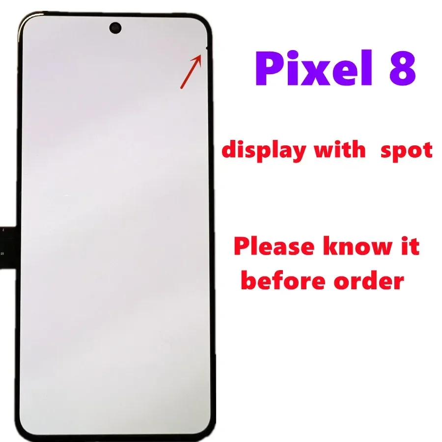 Oryginalny wyświetlacz LCD do Google Pixel 8, ekran LCD z dotykiem i digitizerem, z punktem. — zdjęcie produktu 4