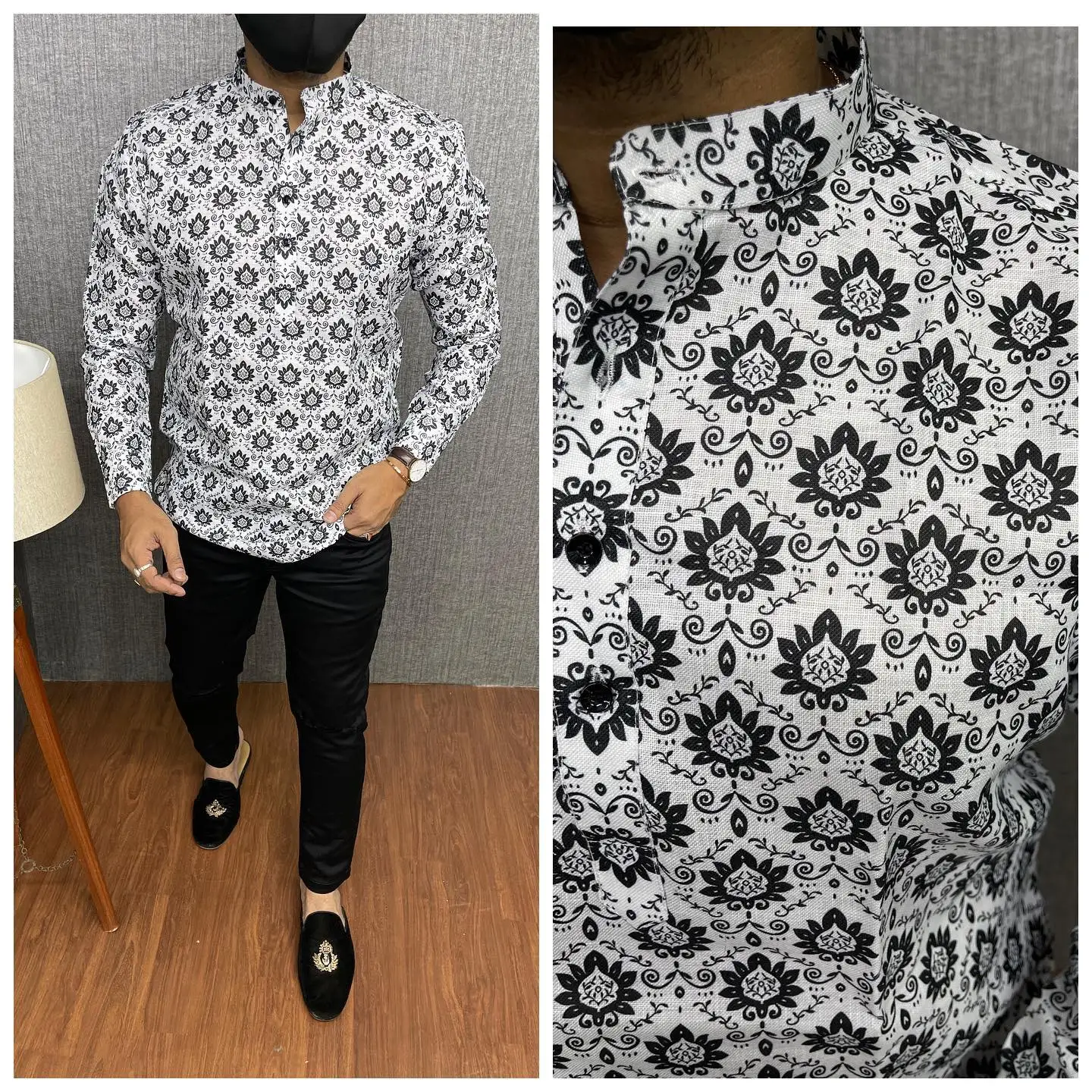 

Традиционная одежда, азиатские стили Южной Азии, мужская рубашка поло в стиле мандарина, Ближневосточный национальный стиль, Camisa Arabe Hombre