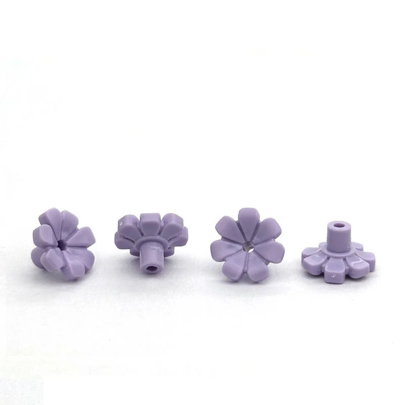 200 Stück Moc 32606 Bausteine Pflanzenblume mit Stab und kleinem Loch, kompatibel mit Kirschblüten-Baumhaus-Spielzeug – Detail 4