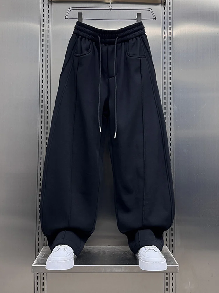 

Мужские спортивные брюки прямого кроя на флисовой подкладке, повседневные спортивные брюки Harlan Knife, универсальные зимние брюки свободного кроя