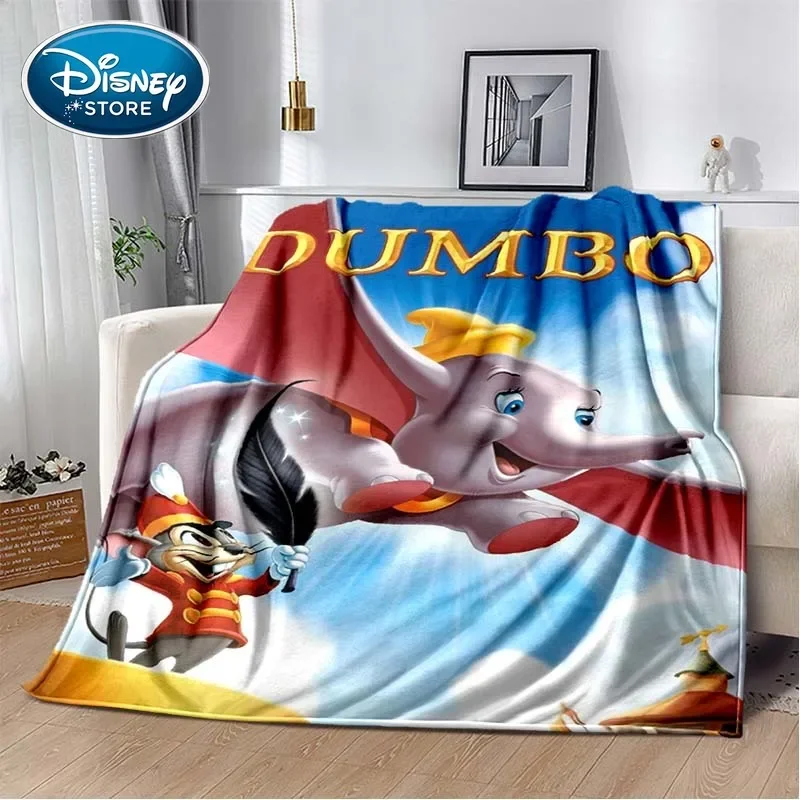 Cartoon Disney Dumbo Soft Plush Blanket,Flannel Blanket Throw Blanket for Living Room Bedroom Bed Sofa Picnic Cover