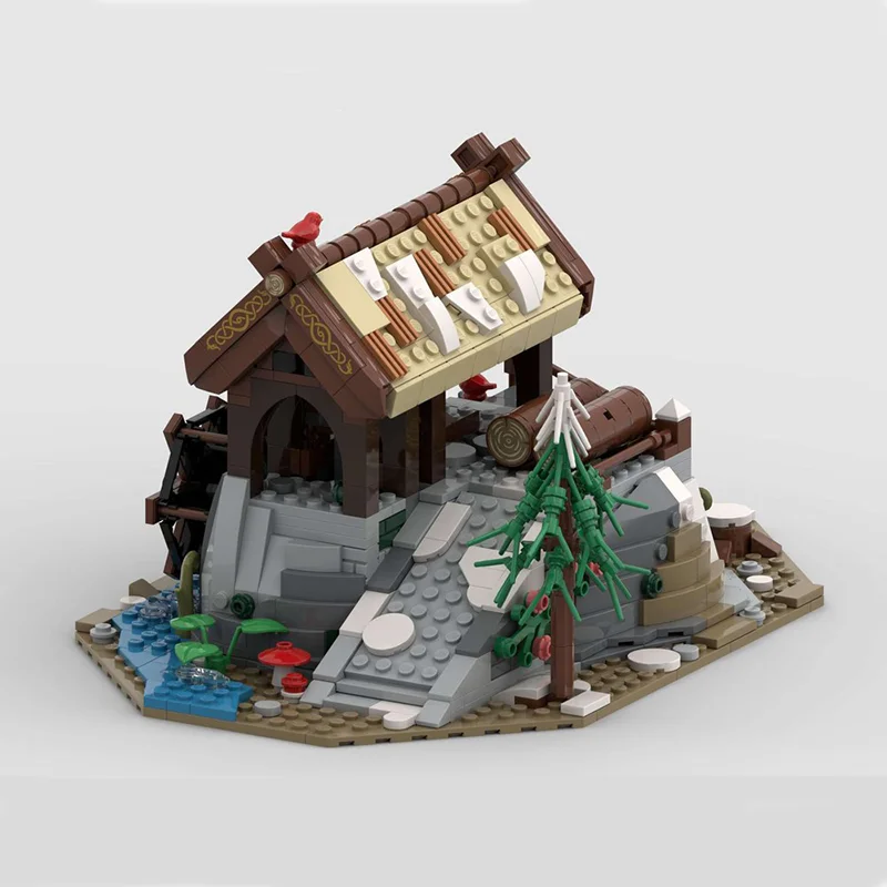 

890 шт. новый MOC- 192851 Строительная модель Viking Sawmill DIY Креативная сборка Строительные блоки Детский подарок