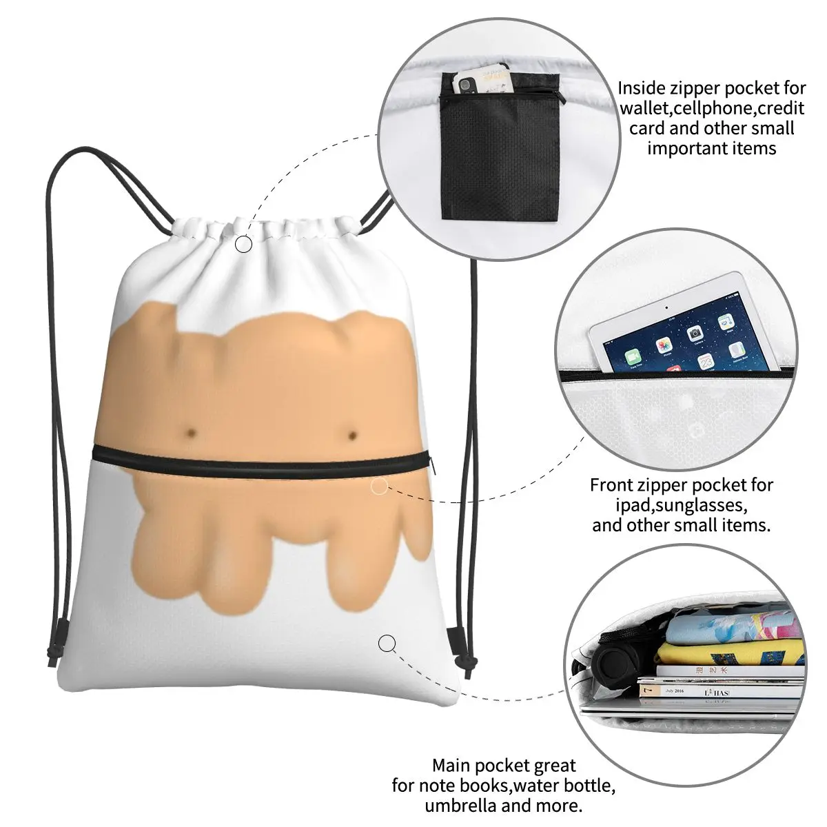 Animal Cracker Gang Portable Backpacks Drawstring Bag Fashion Drawstring Bundle Pocket Shoes Bags For School Students