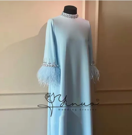 customized    Birthday Evening Dress Ankle Length Full Sleeves Summer Elegant Wedding Party Gowns For Women Arab2025