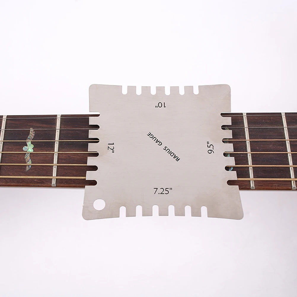 

4pcs Guitar Radius Gauge Set Metal Measuring Tool Rustproof Durable Portable Fingerboard Bridge Curve Measurer String Action