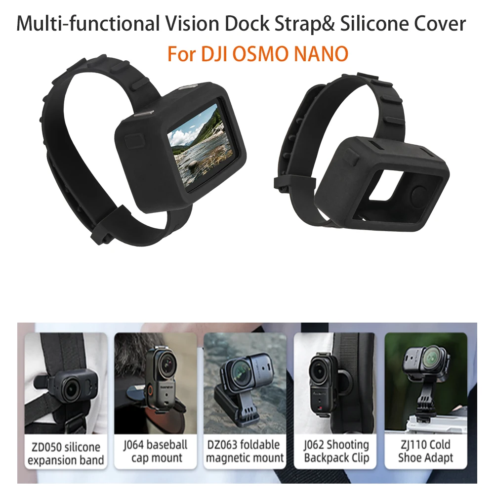 Silikonarmband Schutzhülle für DJI Osmo Nano Vision Dock Handgelenkhalterung Anti-Scratch Stoßfeste Abdeckung für OSMO NANO Zubehör