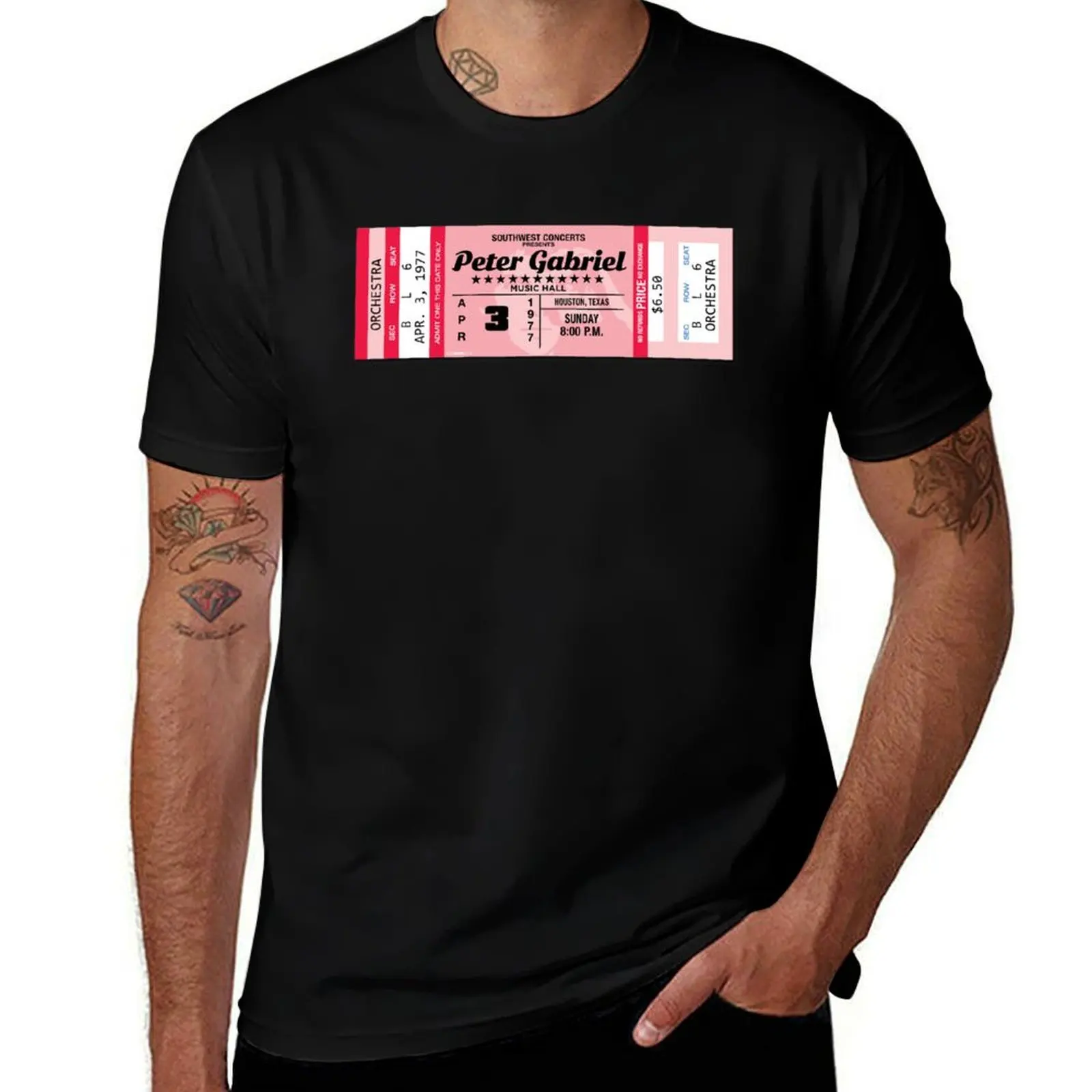 

CLASSIC ROCK CONCERT TICKETS - PETER GABRIEL T-Shirt t shirts for man slim fit t shirts for man cotton funny T-Shirt