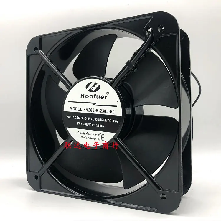 Hoofuer FH200-B-230L-60AC220V 0.45A AC Axial Cooling Fan 200x60mm for Electronic Equipment